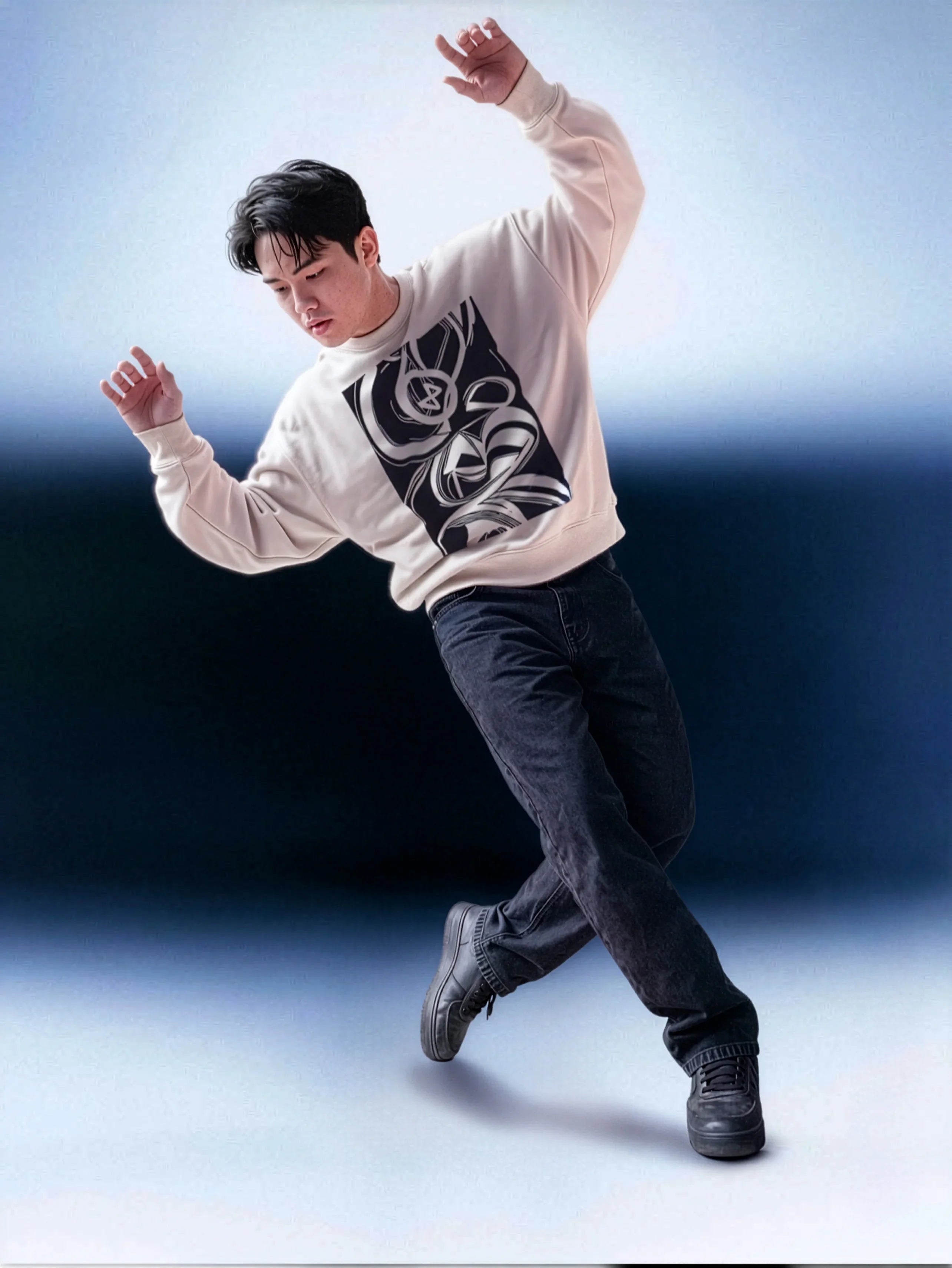 Sweatshirt Crewneck "Signature" – Coton Organic Bio – Sérigraphie artisanal – AIONQUEST