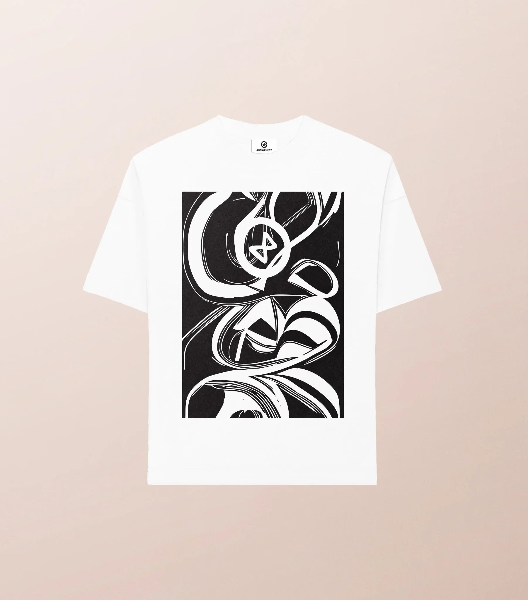 T-shirt Unisexe Coton Bio “Signature” – Sérigraphié à la Main – AIONQUEST