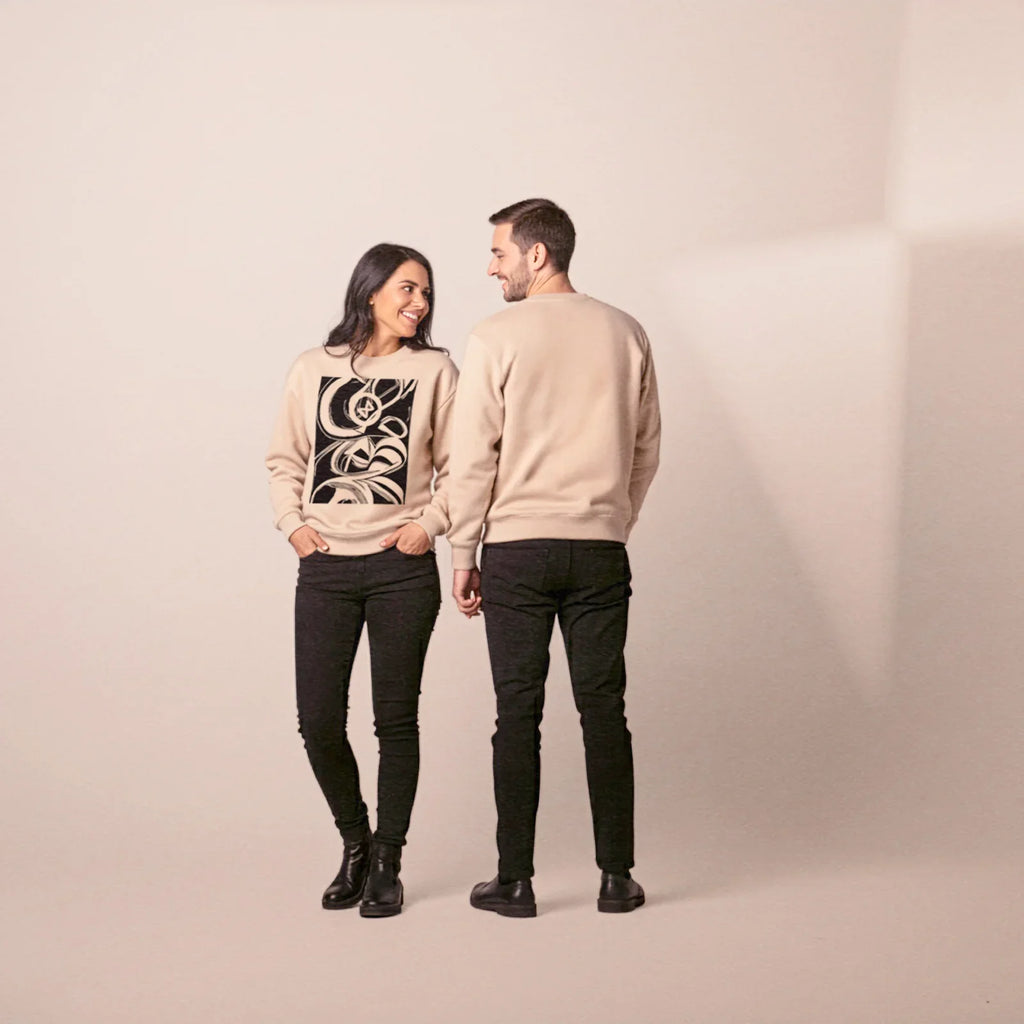 Sweatshirt Crewneck "Signature" – Coton Organic Bio – Sérigraphie artisanal – AIONQUEST